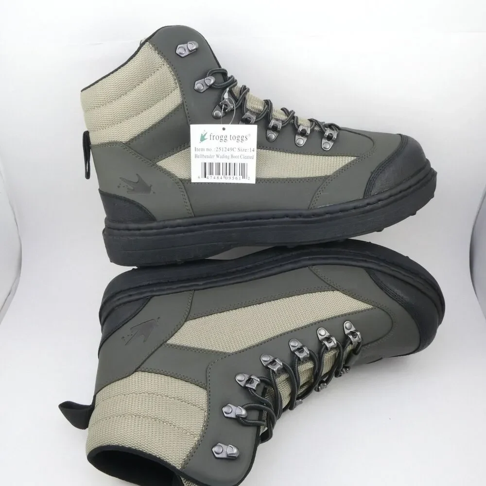 Frogg Toggs® Men's US Size 14 Hellbender™ Felt Wading Boot in Green/Silver/Black